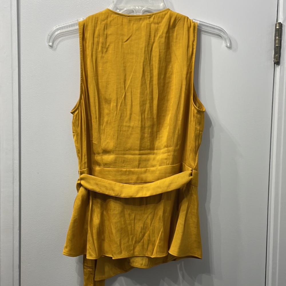 Banana Republic Mustard Wrap Blouse - Picture 4 of 6